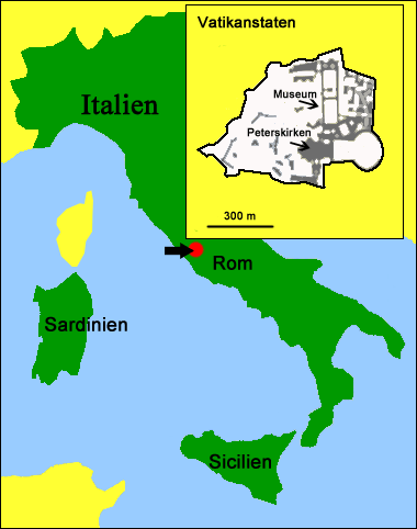 vatikanstaten i Rom midt i Italien