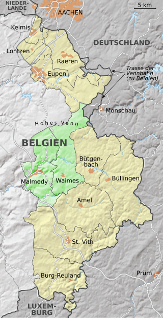 Det tyske sprog i Belgien - Tyske områder i Belgien